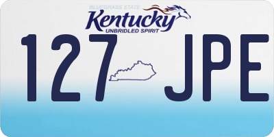 KY license plate 127JPE