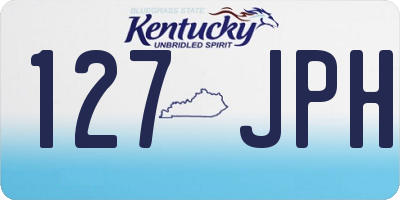 KY license plate 127JPH