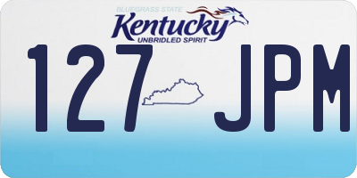 KY license plate 127JPM