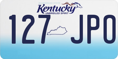 KY license plate 127JPO