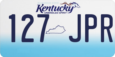 KY license plate 127JPR