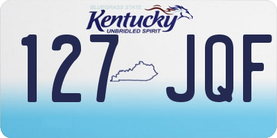 KY license plate 127JQF