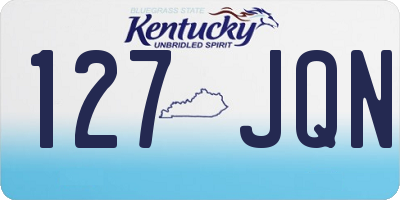 KY license plate 127JQN
