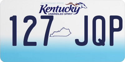 KY license plate 127JQP