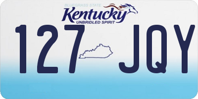 KY license plate 127JQY