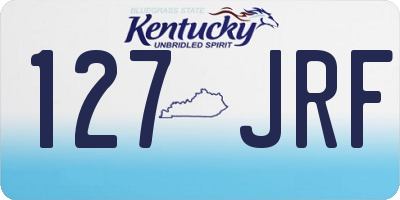KY license plate 127JRF