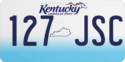 KY license plate 127JSC