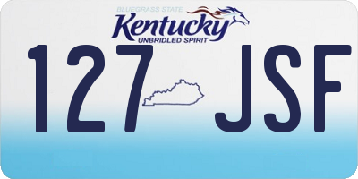 KY license plate 127JSF