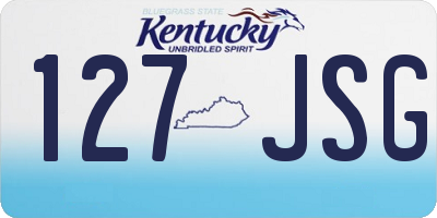 KY license plate 127JSG