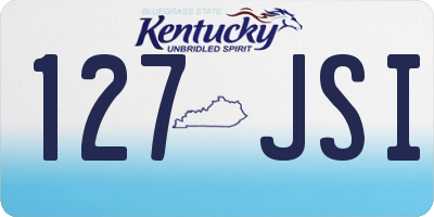 KY license plate 127JSI