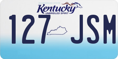 KY license plate 127JSM
