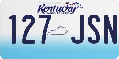 KY license plate 127JSN