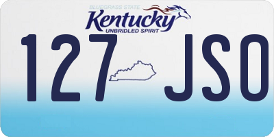 KY license plate 127JSO