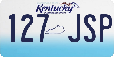 KY license plate 127JSP