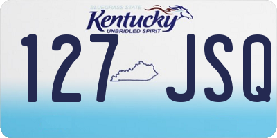 KY license plate 127JSQ
