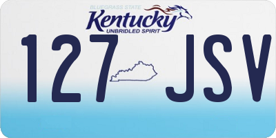 KY license plate 127JSV