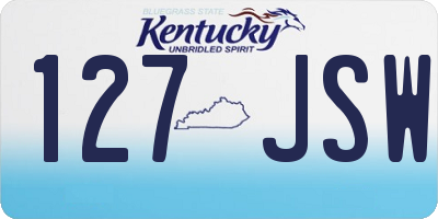 KY license plate 127JSW