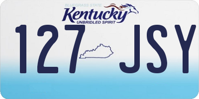 KY license plate 127JSY