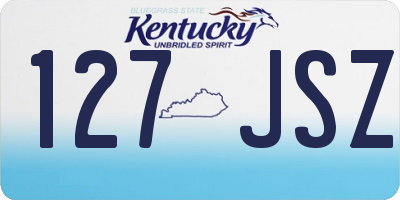 KY license plate 127JSZ