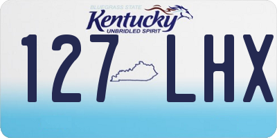 KY license plate 127LHX