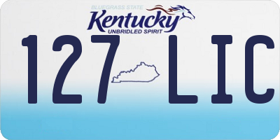 KY license plate 127LIC