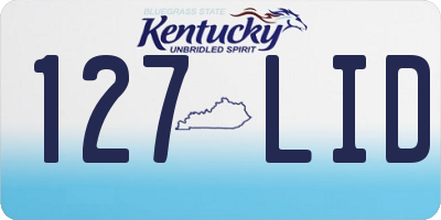 KY license plate 127LID