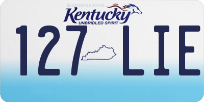 KY license plate 127LIE