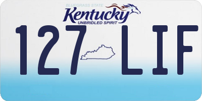 KY license plate 127LIF