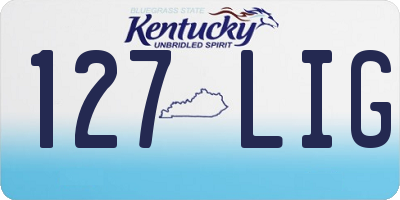 KY license plate 127LIG