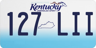 KY license plate 127LII