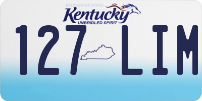 KY license plate 127LIM