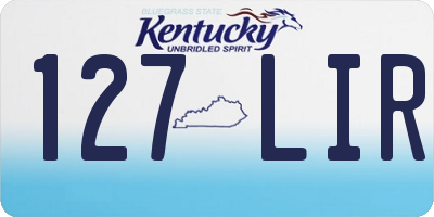 KY license plate 127LIR
