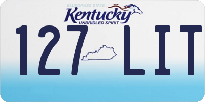 KY license plate 127LIT