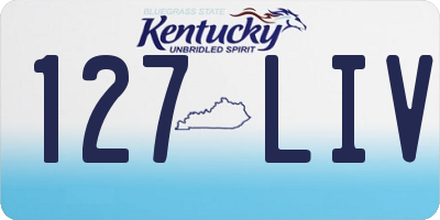 KY license plate 127LIV