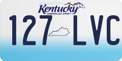 KY license plate 127LVC