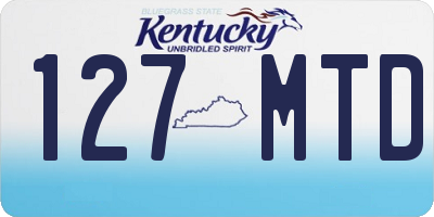 KY license plate 127MTD