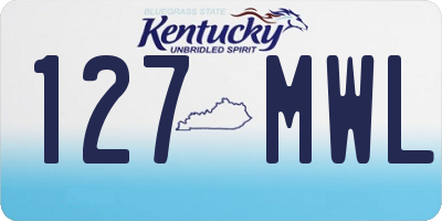 KY license plate 127MWL