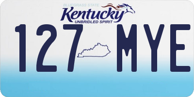 KY license plate 127MYE