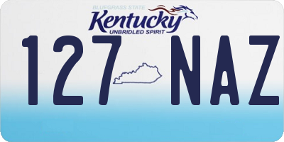 KY license plate 127NAZ