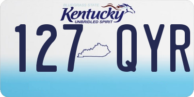 KY license plate 127QYR