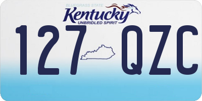 KY license plate 127QZC