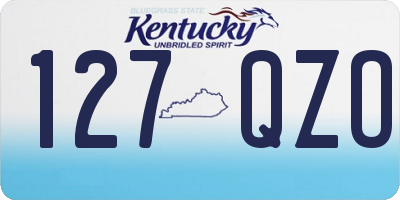 KY license plate 127QZO