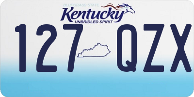 KY license plate 127QZX