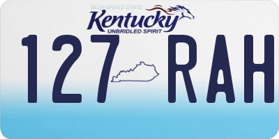 KY license plate 127RAH