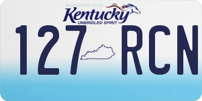 KY license plate 127RCN