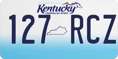 KY license plate 127RCZ