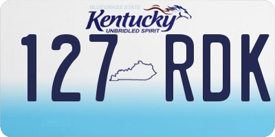 KY license plate 127RDK