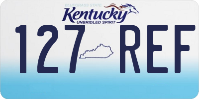 KY license plate 127REF