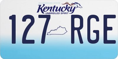 KY license plate 127RGE