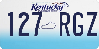 KY license plate 127RGZ